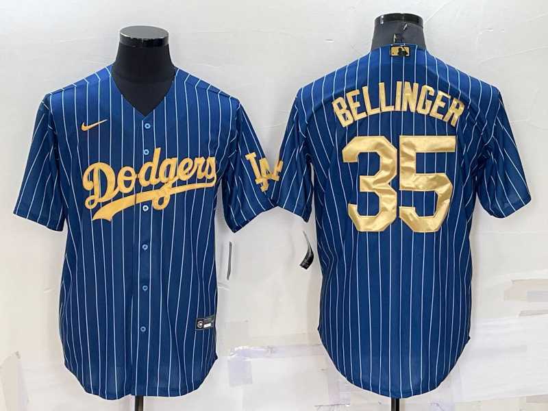 Men's Los Angeles Dodgers #35 Cody Bellinger Navy Blue Gold Pinstripe Stitched MLB Cool Base Nike Jersey,We sell and wholesale Men's Los Angeles Dodgers #35 Cody Bellinger Navy Blue Gold Pinstripe Stitched MLB Cool Base Nike Jersey on line form chian!